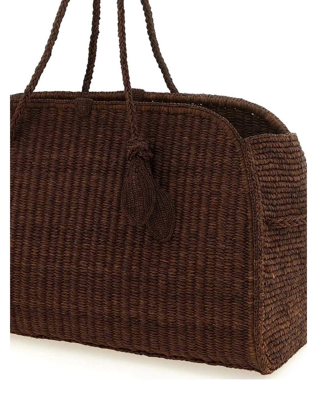Jacquemus Brown 'Le Grand Turismo Raphia' Shopping Bag