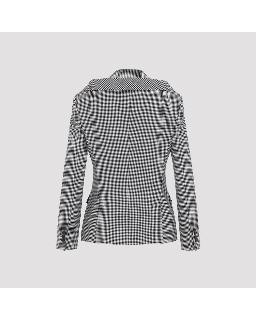 McQueen Gray Balck Ivory Off Shoulder Jacket Harness