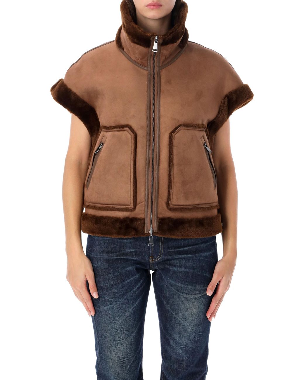 Urbancode Black Vest Faux Fur