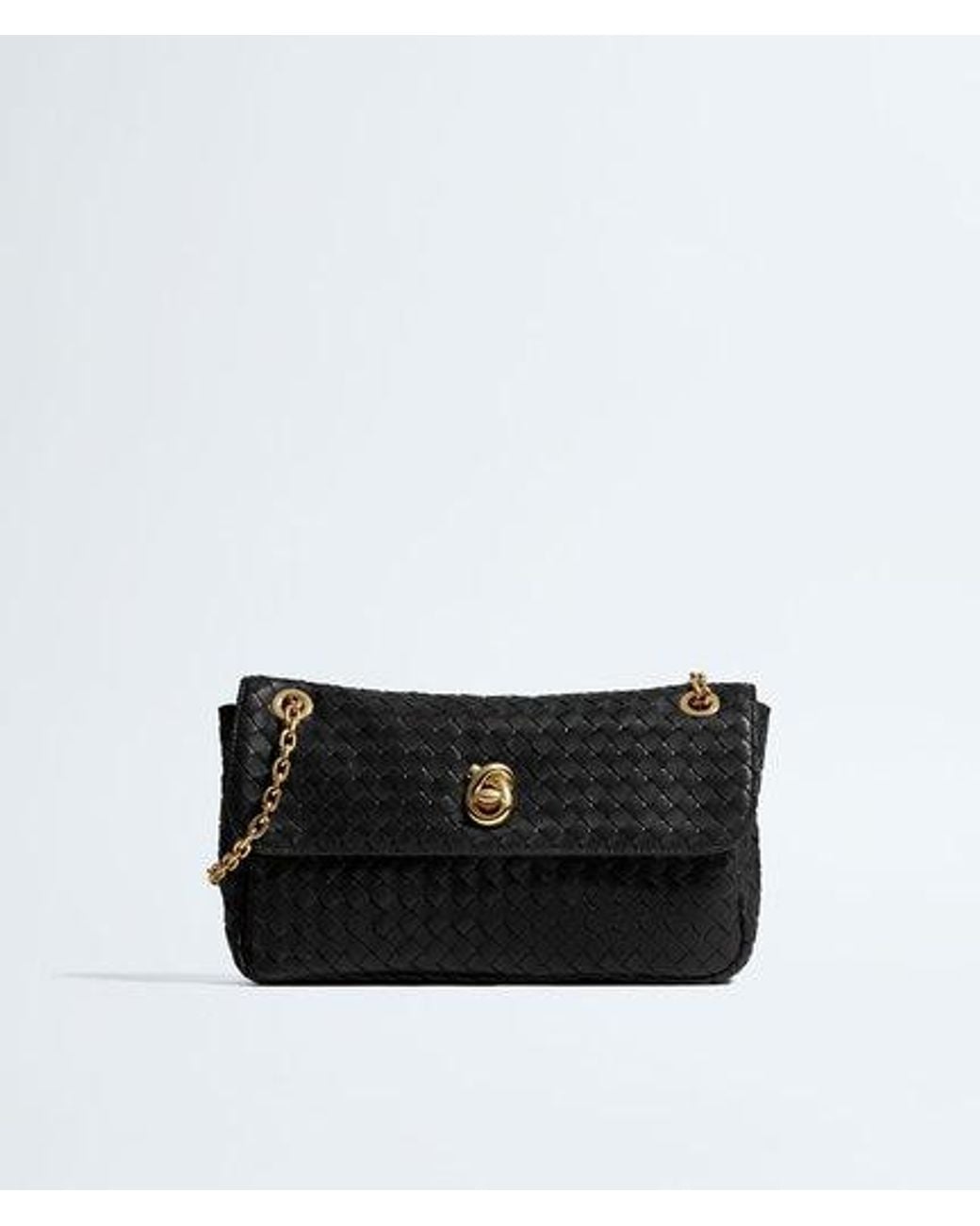 Bottega Veneta Black Intrecciato Shoulder Bag