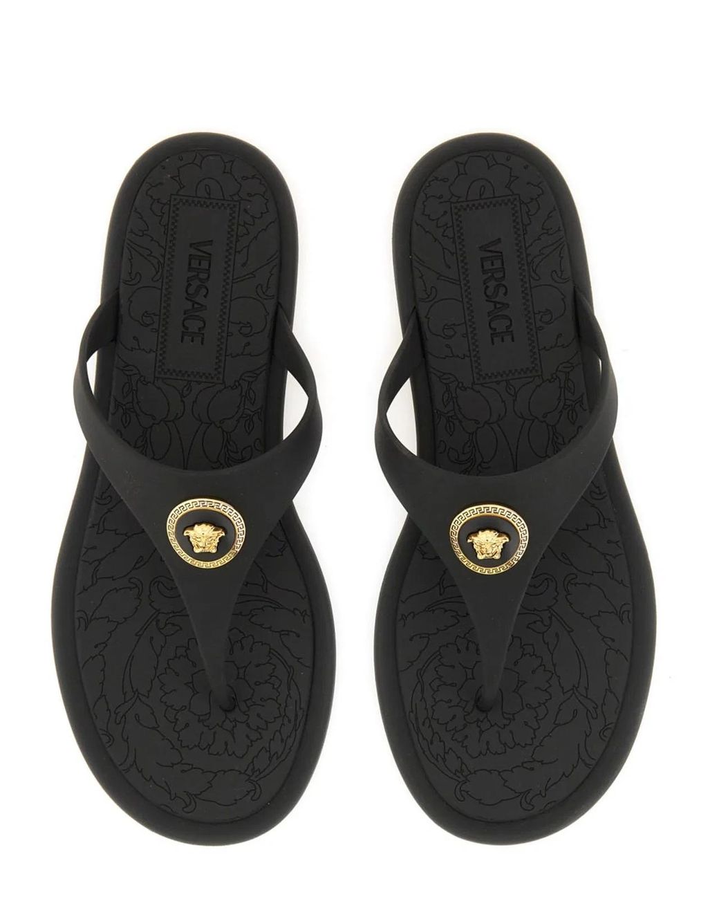 Versace Black Alia" Flip Flop Sandal