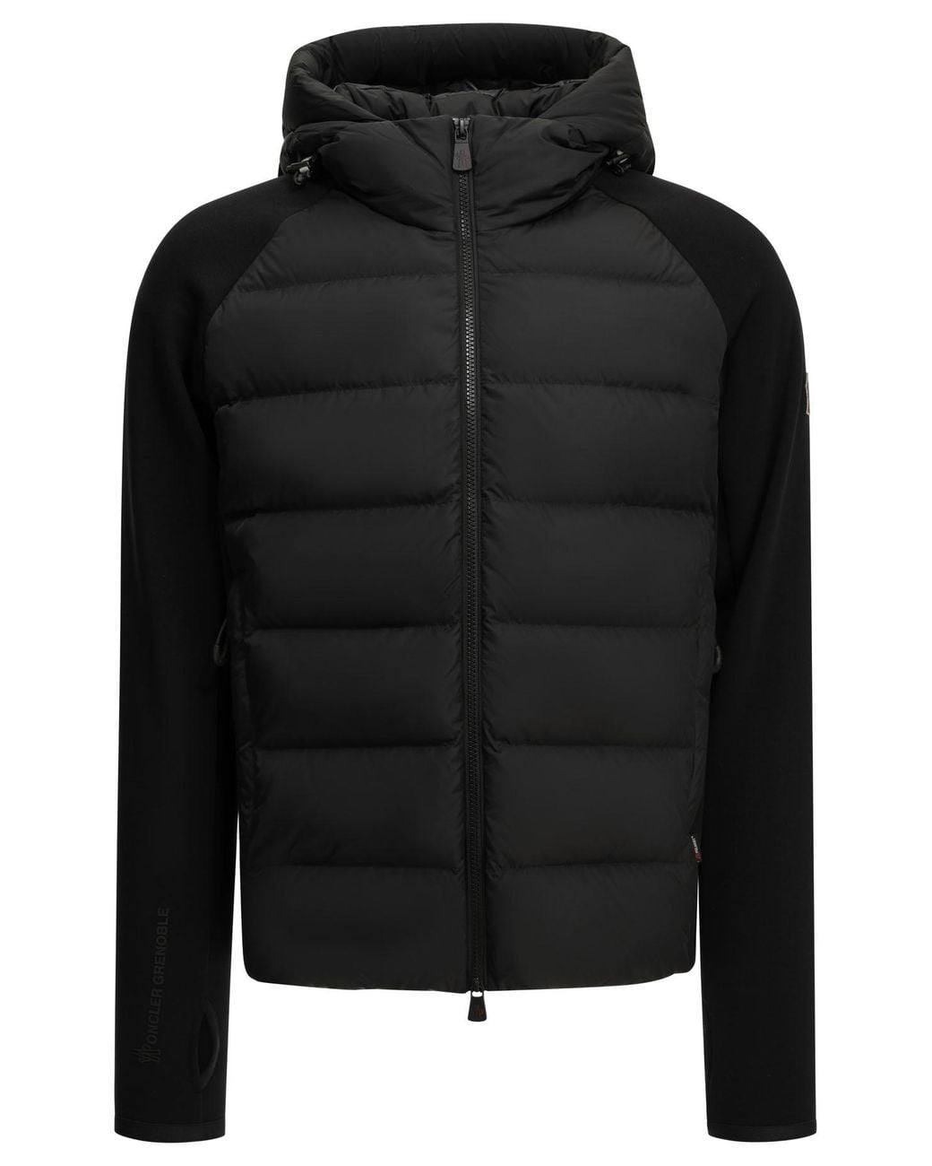 Moncler Black Padded Zip-Up Sweatshirt for men