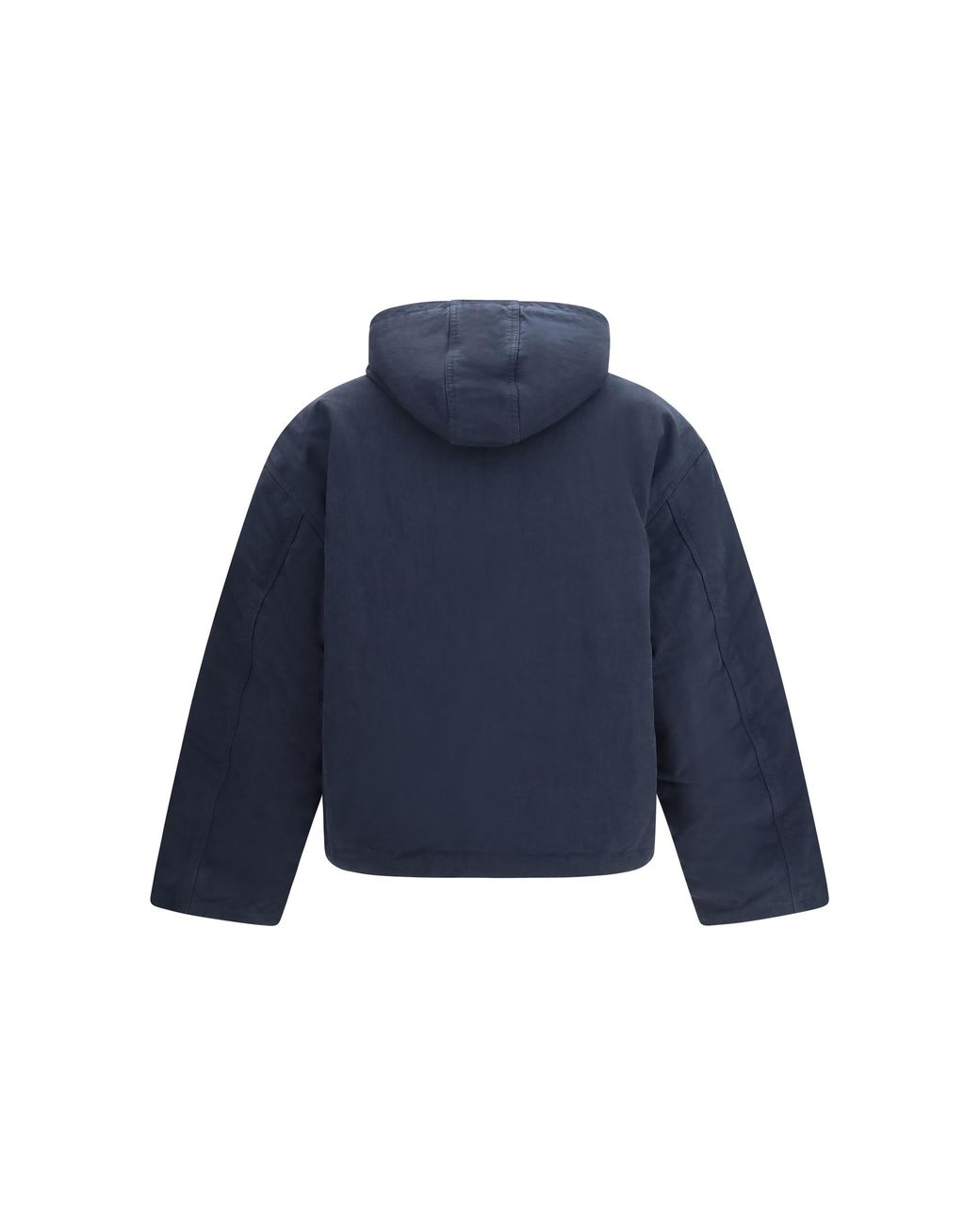 Acne Blue Waxed Hooded Jacket for men