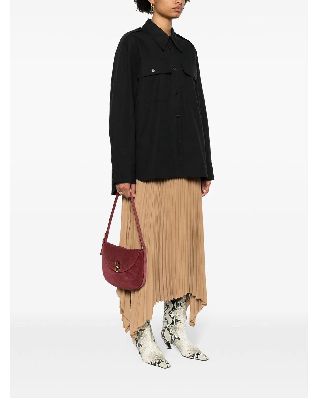 SAVETTE Purple Small Tondo Hobo