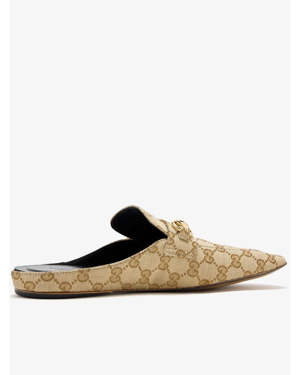 Gucci White Nude Neutrals Leather Ragazzo Mules