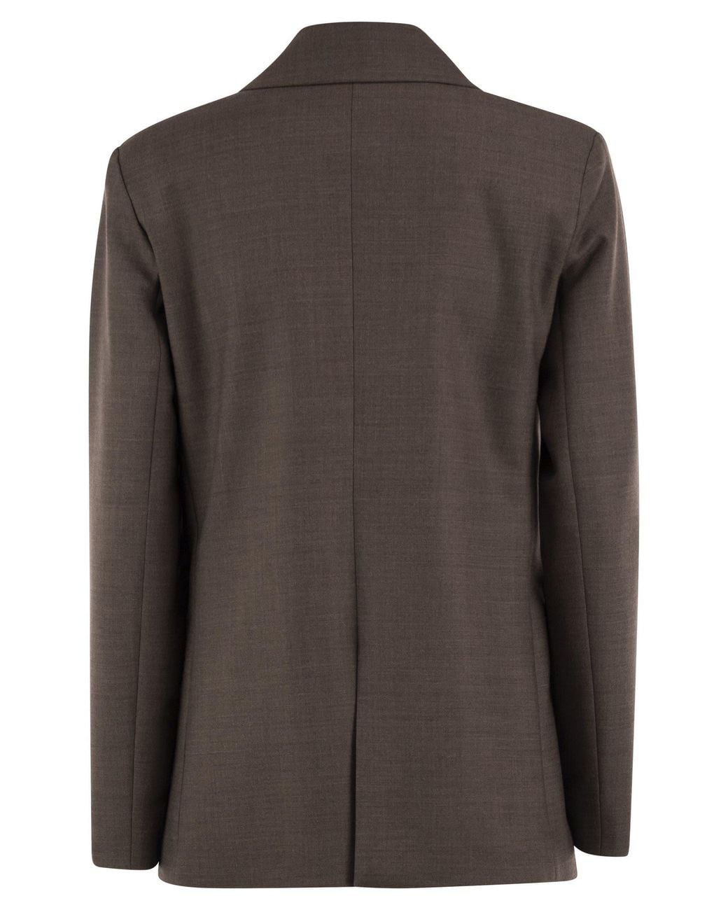 Antonelli Black Double-Breasted Blazer With Fringed Detail