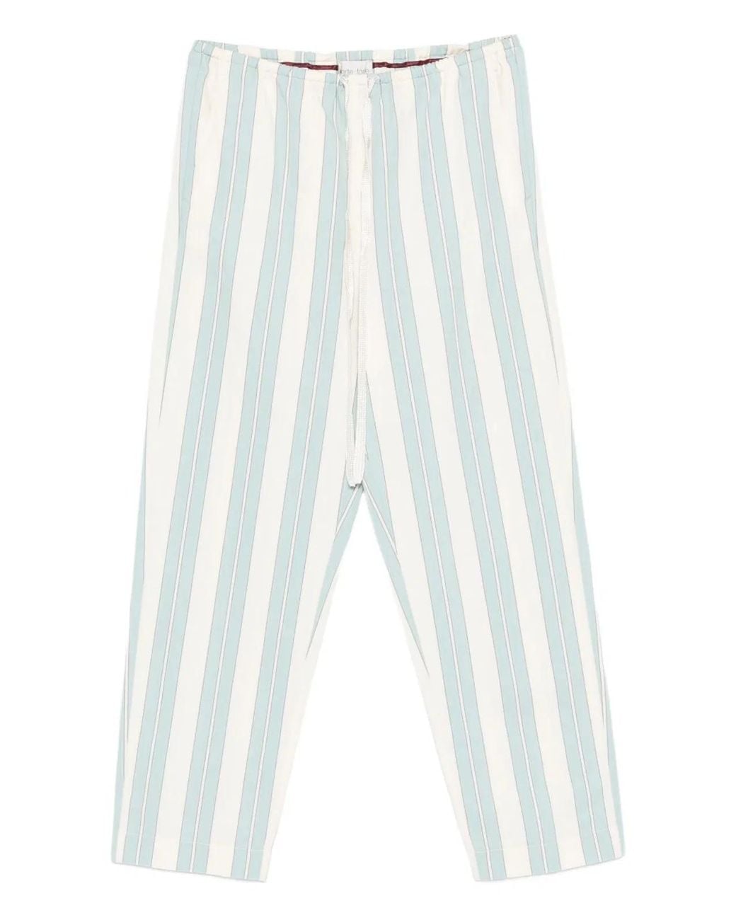 Forte_forte White Striped Drawstring Trousers