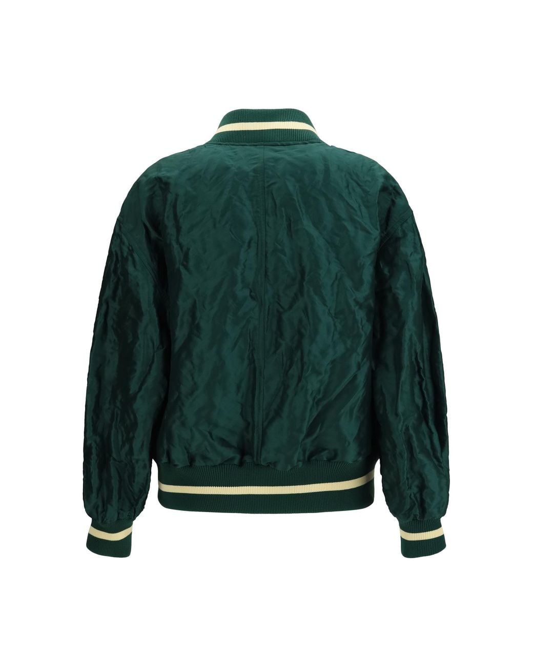 Loewe Green Technical Fabric Bomber Jacket
