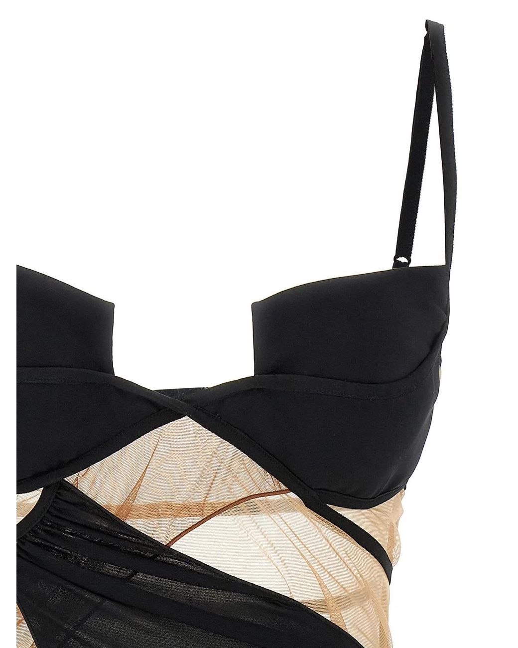 Nensi Dojaka Black Drapped Mini Dress' Dress