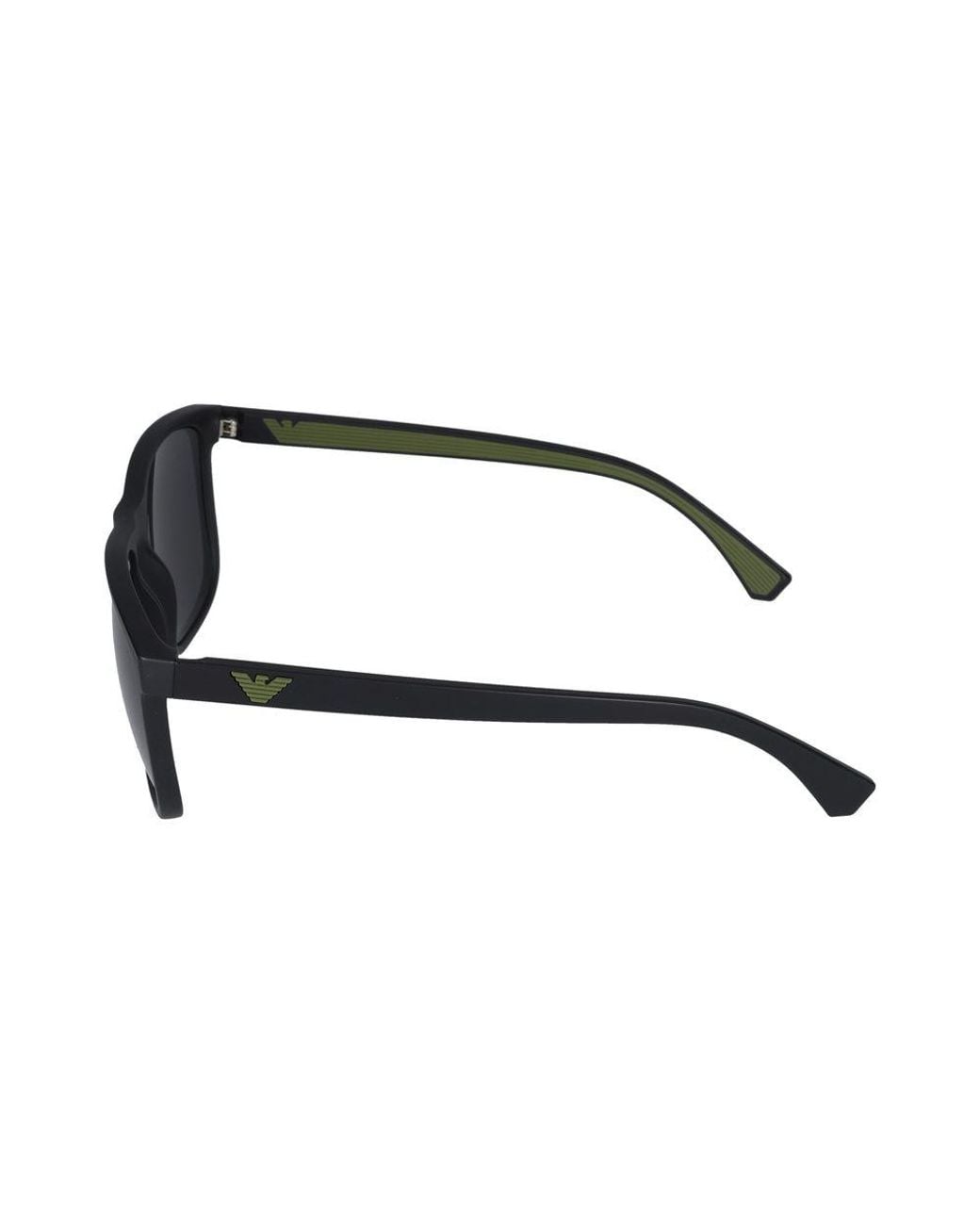 Emporio Armani Black Matte Injected Sunglasses for men