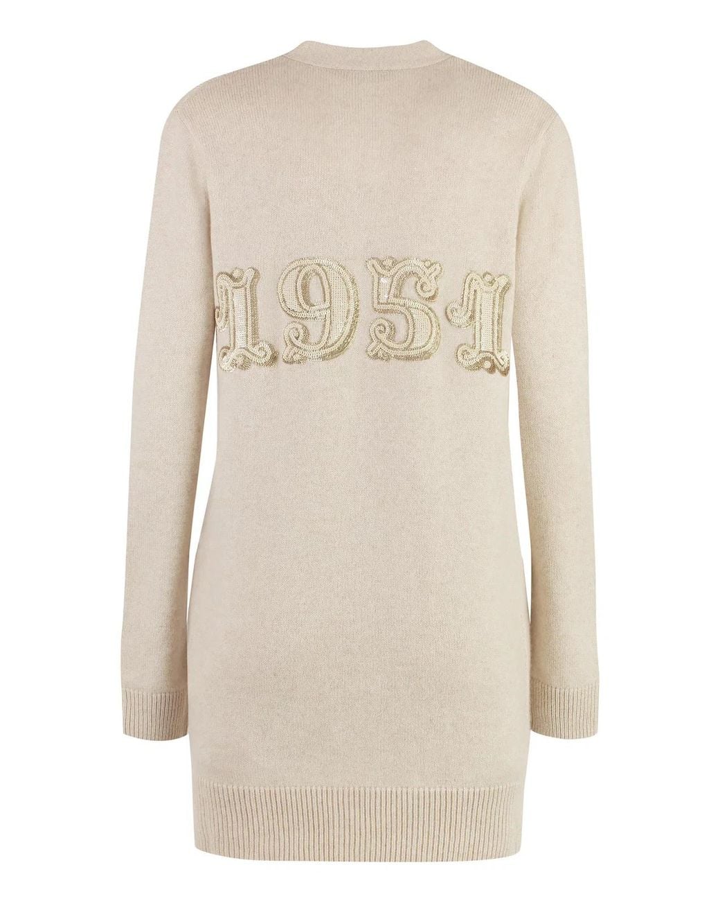 Max Mara Natural Villar Wool And Cashmere Cardigan
