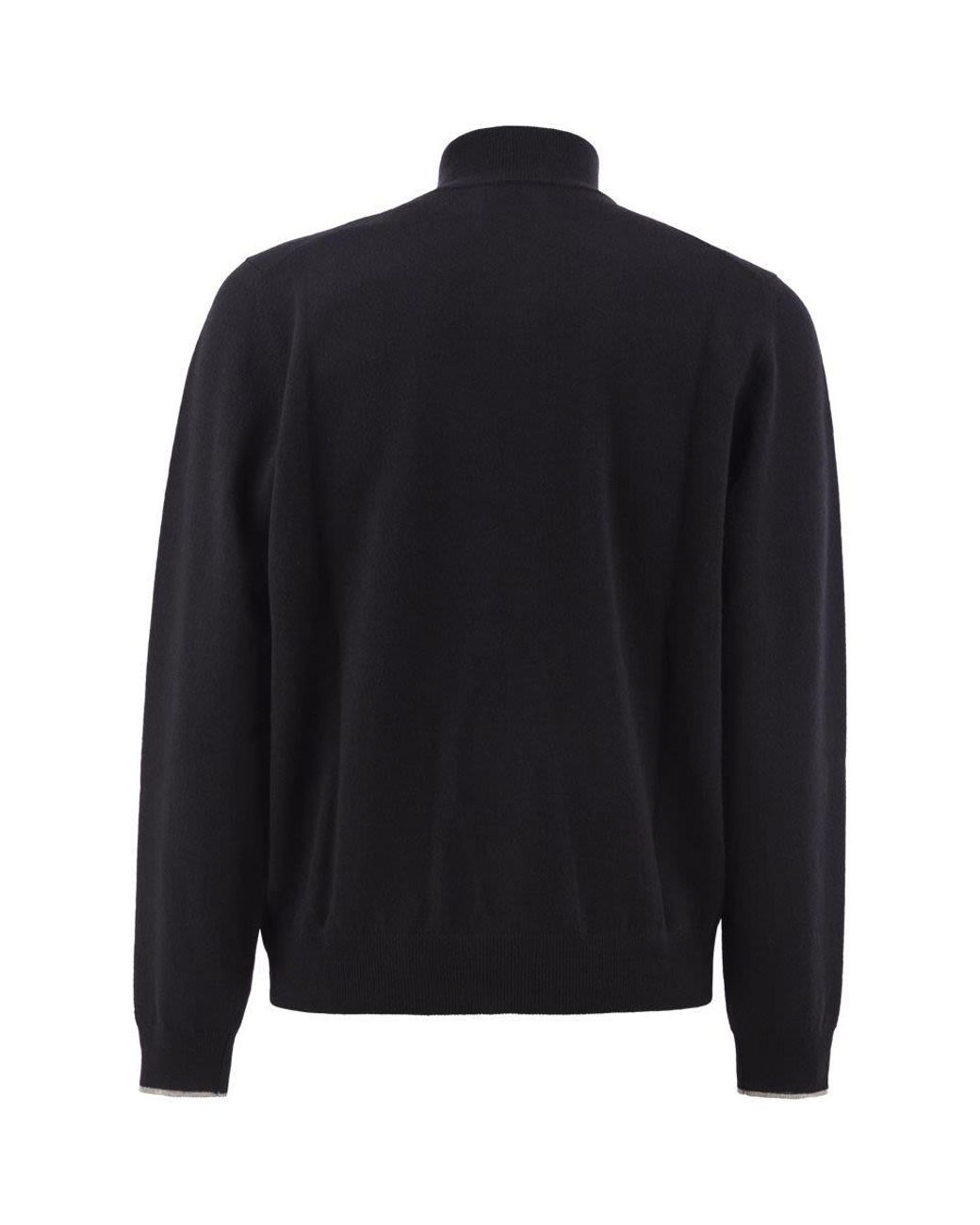Peserico Blue Virgin Wool And Cashmere Zip Cardigan