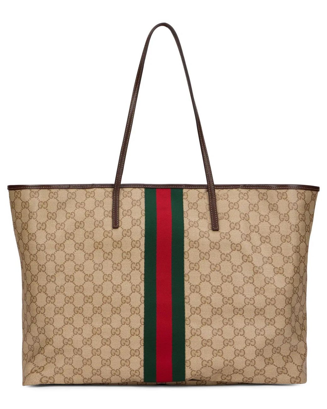 Gucci Natural Gg Canvas Large Tribeca Shopping Bag
