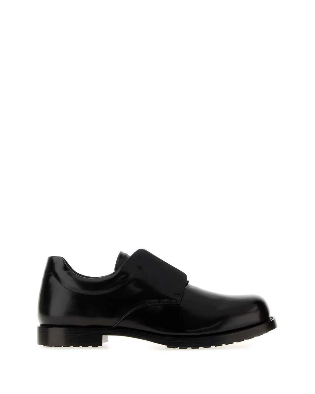 Balenciaga Black Leather Comfy Lace-Up Shoes for men