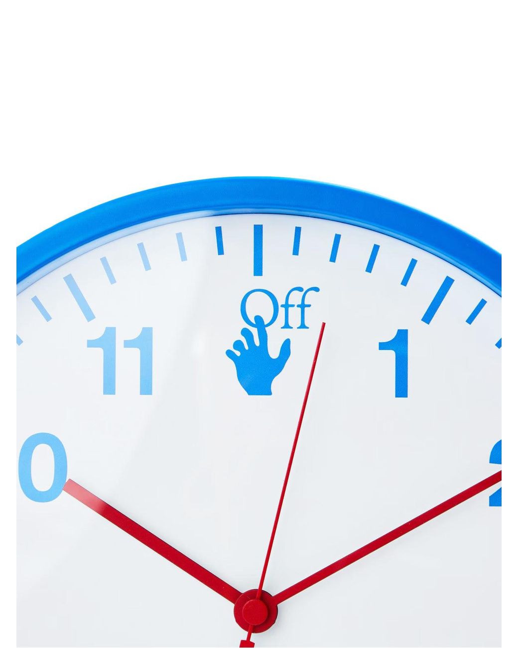 Off-White c/o Virgil Abloh Blue Hand Off Logo Quartz Wall Clock for men