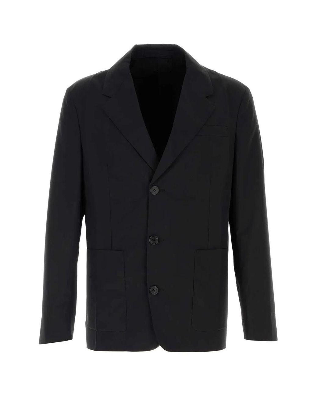 Prada Black Wool Blend Blazer for men