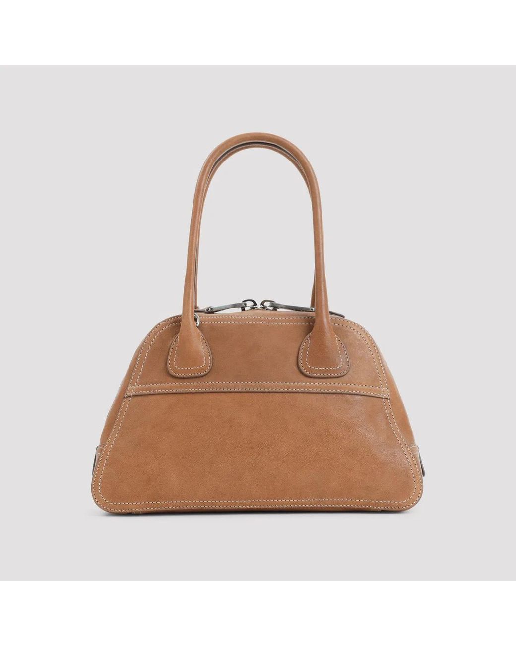 Miu Miu Brown Caramel Vivian Nappa Shoulder Bag