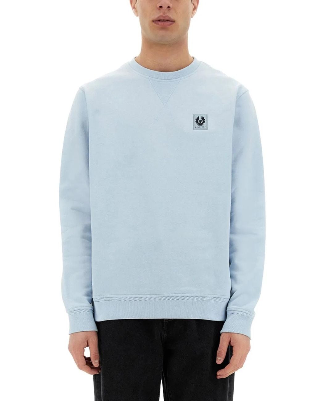 Belstaff Blue Sweatshirt With Logo Patch for men