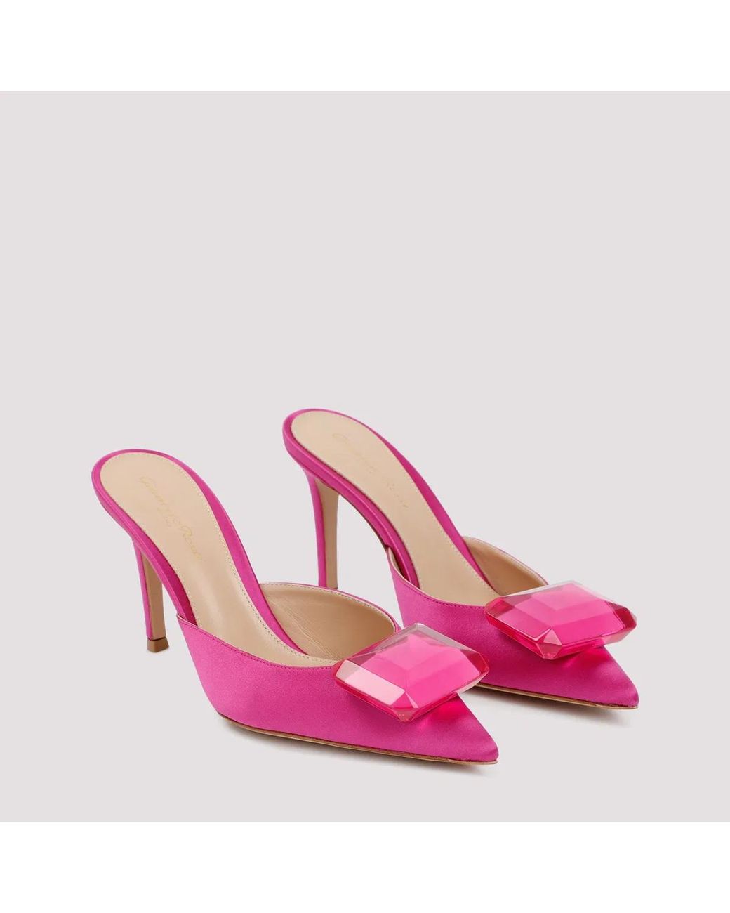Gianvito Rossi Pink Jaipur Mule 85