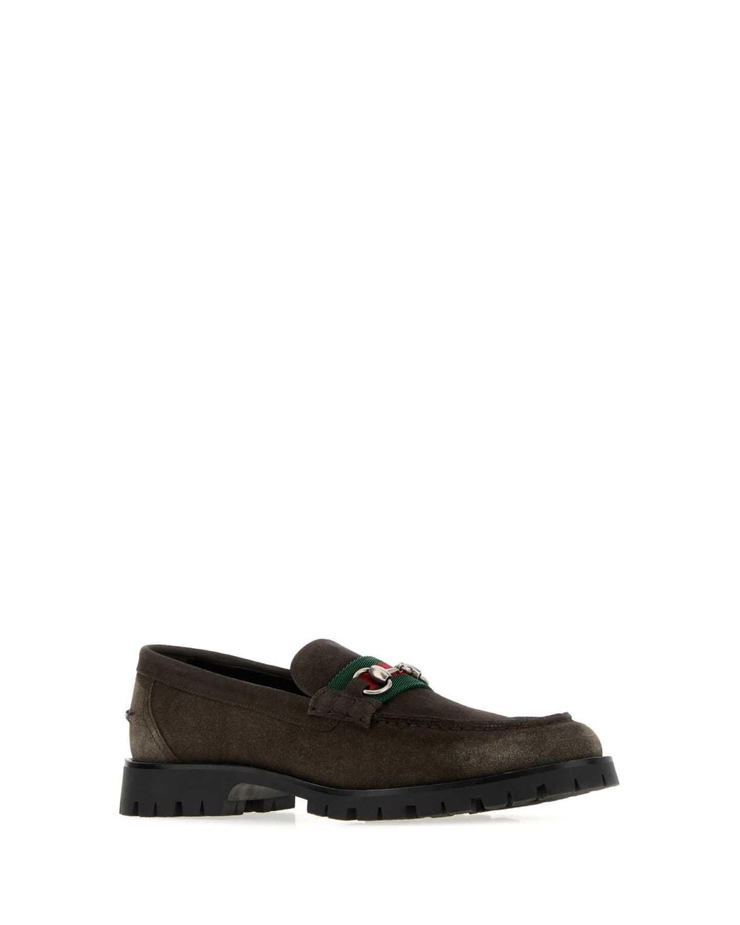 Gucci Black Chocolate Suede Loafers for men