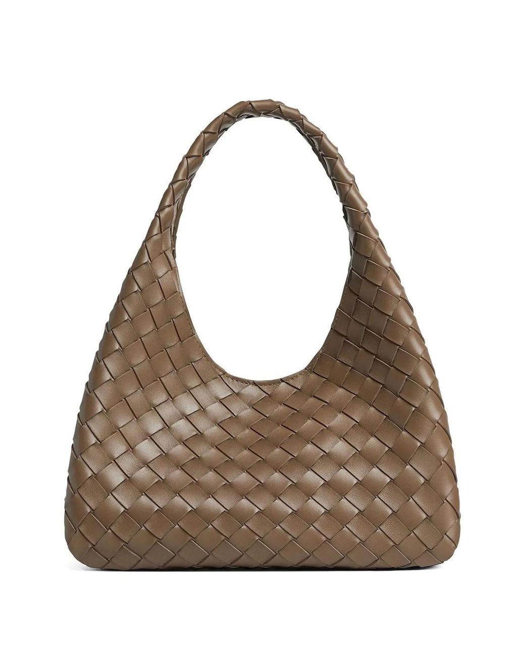 Bottega Veneta Brown Small Campana Intrecciato Shoulder Bag
