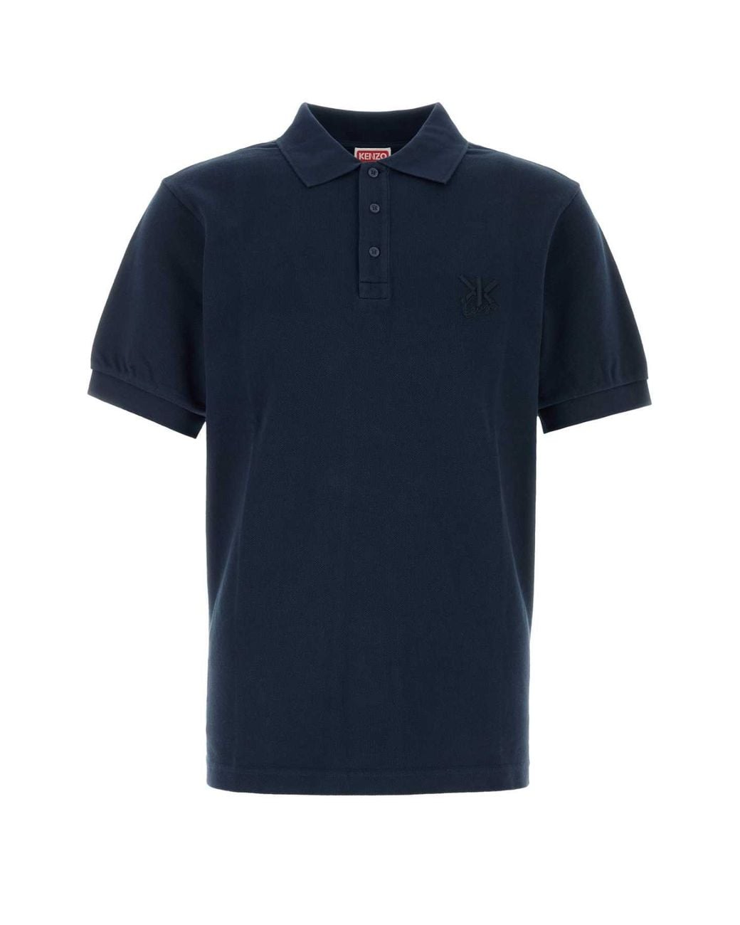 KENZO Blue Gots Double K Slim Polo for men