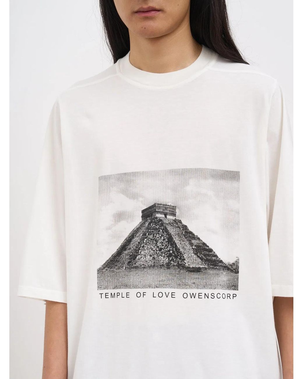 Rick Owens White Jumbo Ss Ts T-Shirt for men