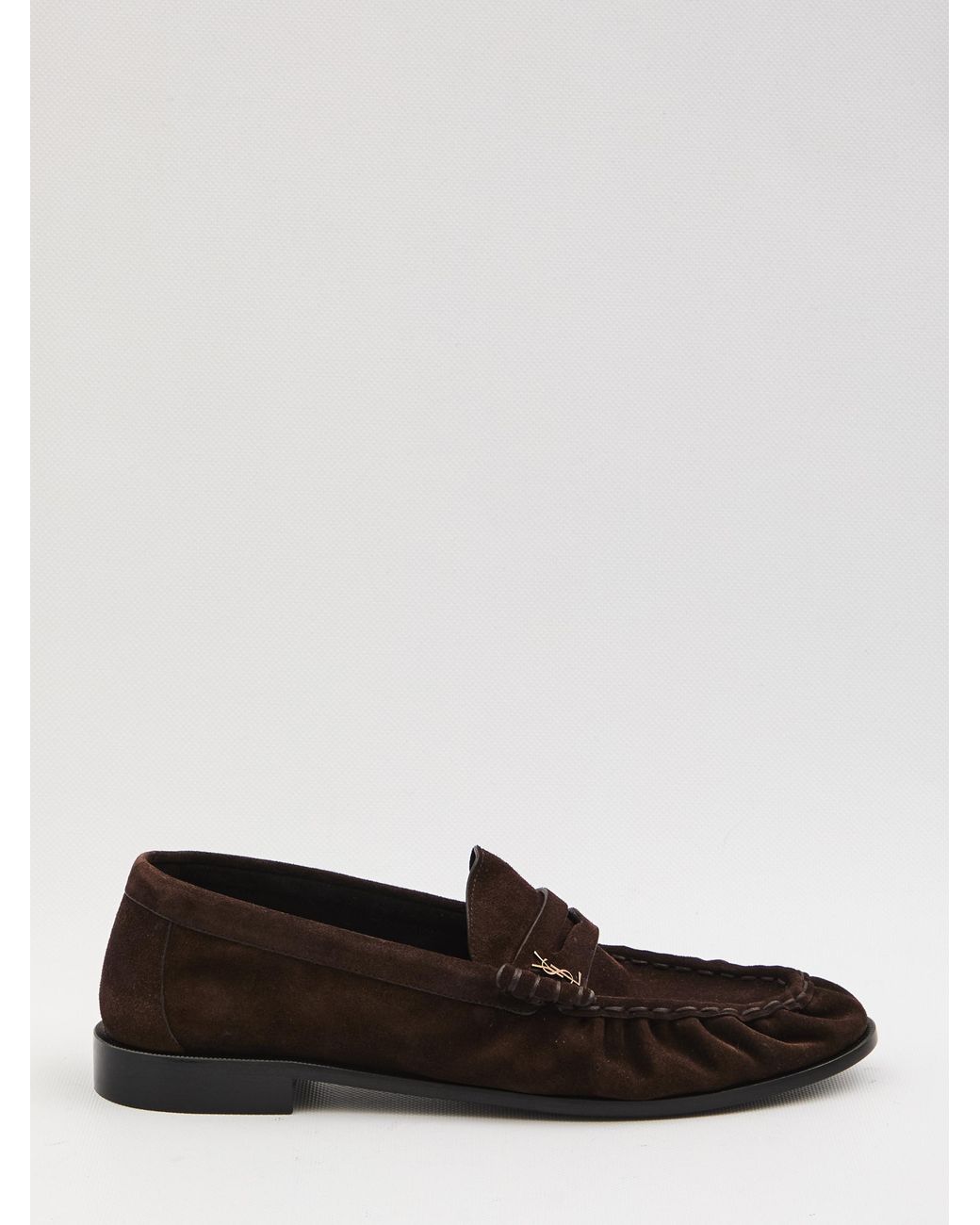 Saint Laurent White Testa Di Moro Suede Leather Le Loafer Loafers