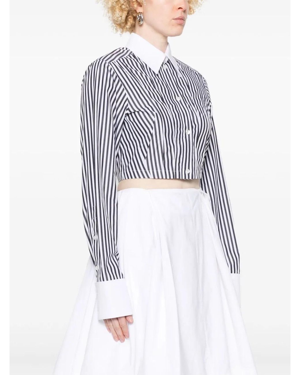 Max Mara White Striped Shirt