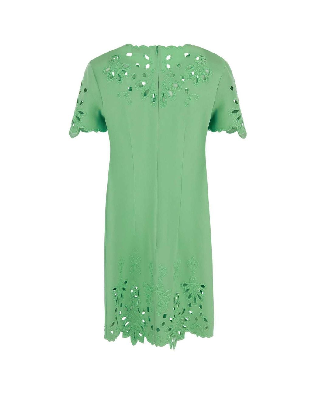 Ermanno Scervino Green Viscose-Blend Midi Dress With Fluid Draping