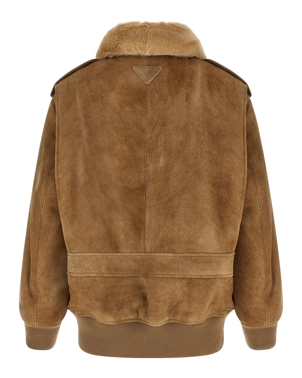 Prada Brown Lamb Leather Bomber