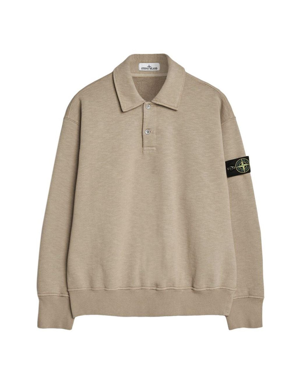 Stone Island Natural Long Sleeves Polo Shirt for men