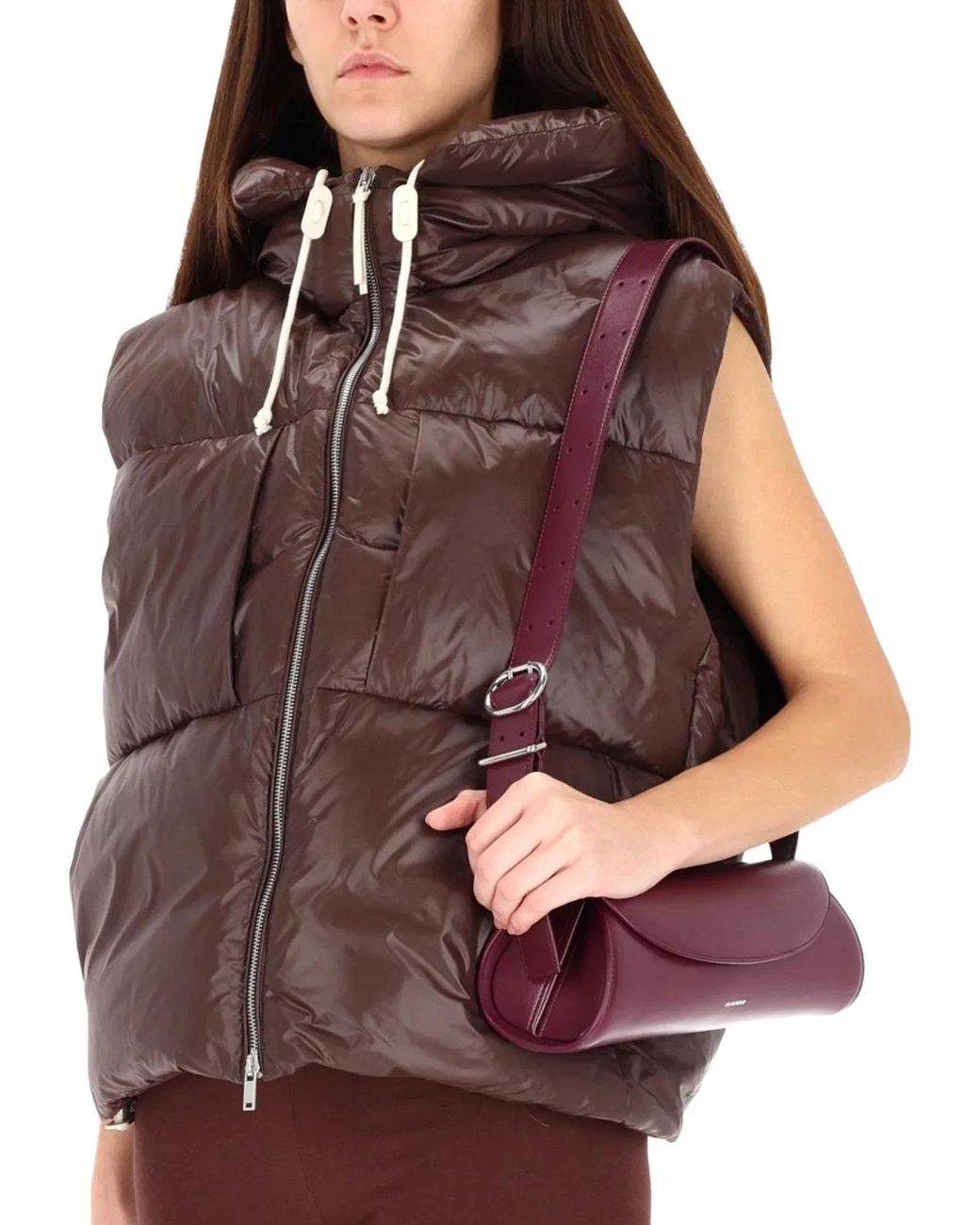 Jil Sander Black Chocolate Nylon Down Jacket