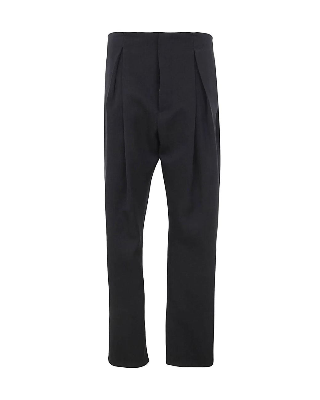 SAPIO Black Wool Trousers Loose Fit