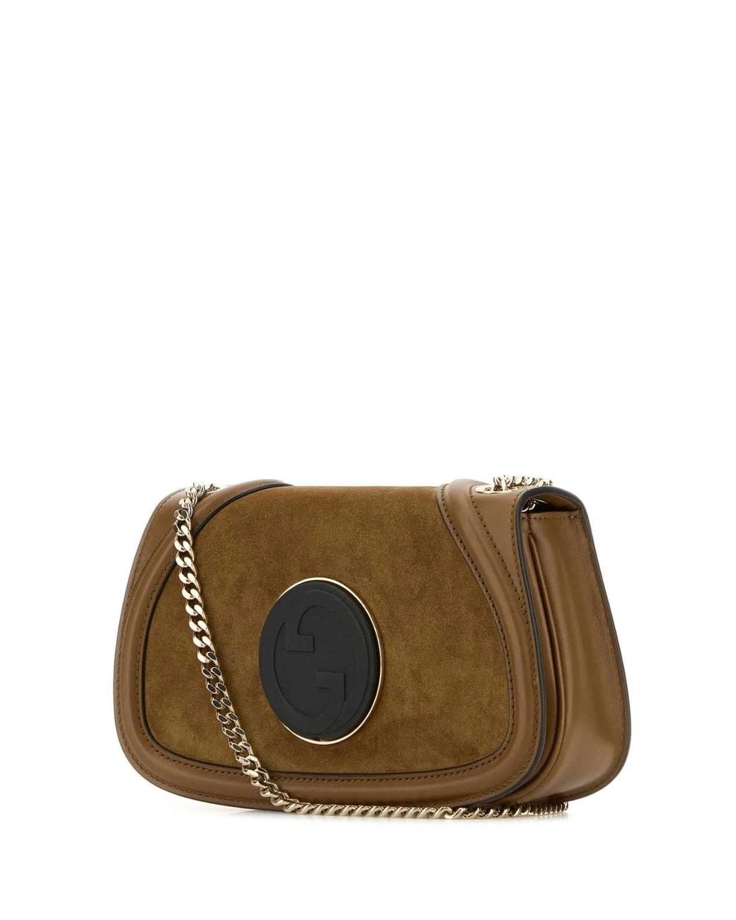Gucci Brown Caramel Suede And Leather Blondie Shoulder Bag
