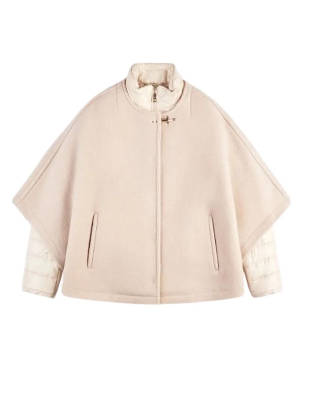 Fay Natural Wool High Neck Jacket