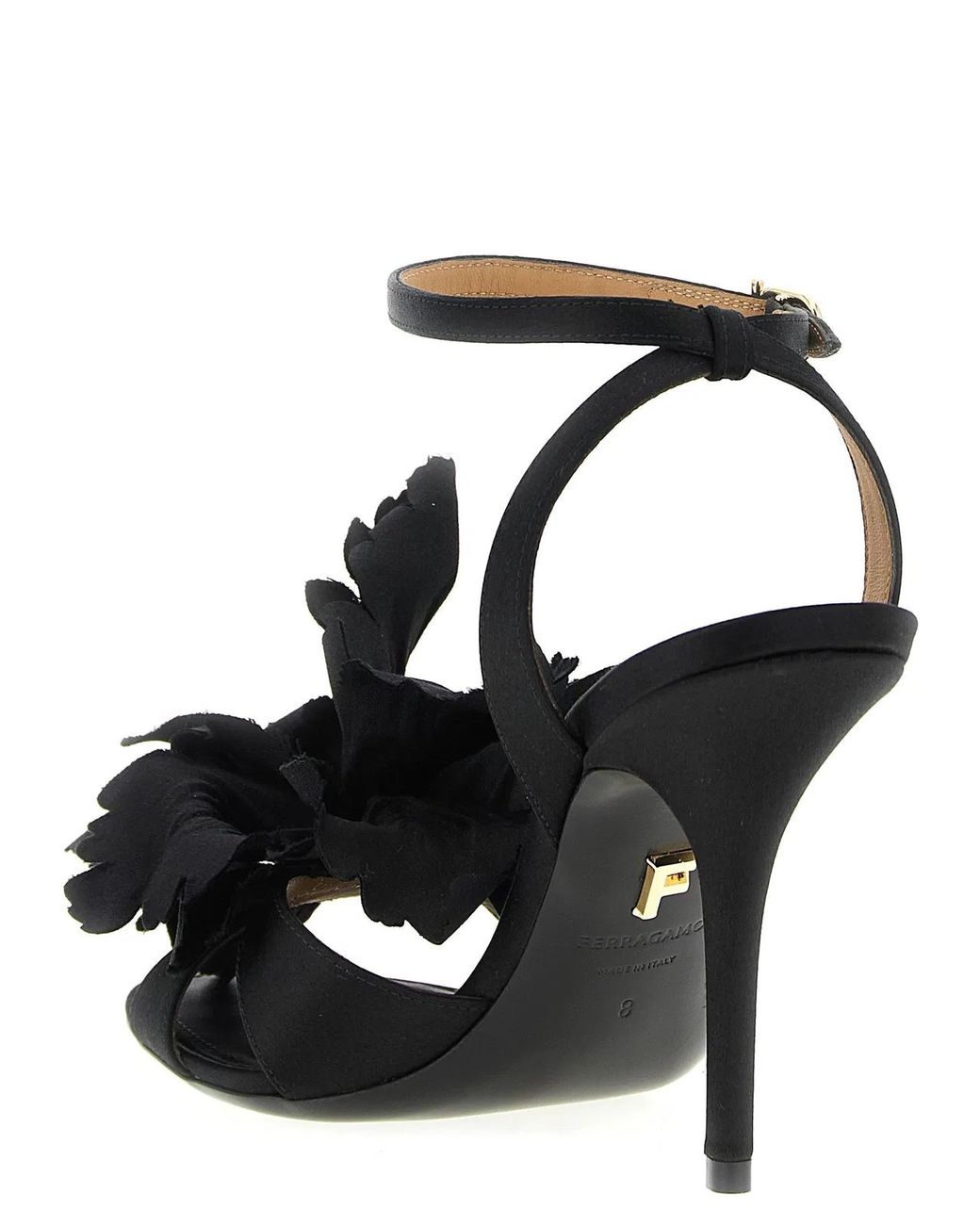 Ferragamo Black 'Ghilly' Sandals