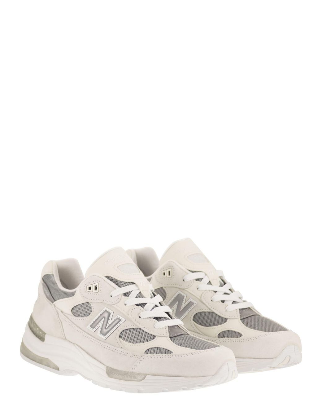 New Balance White 992