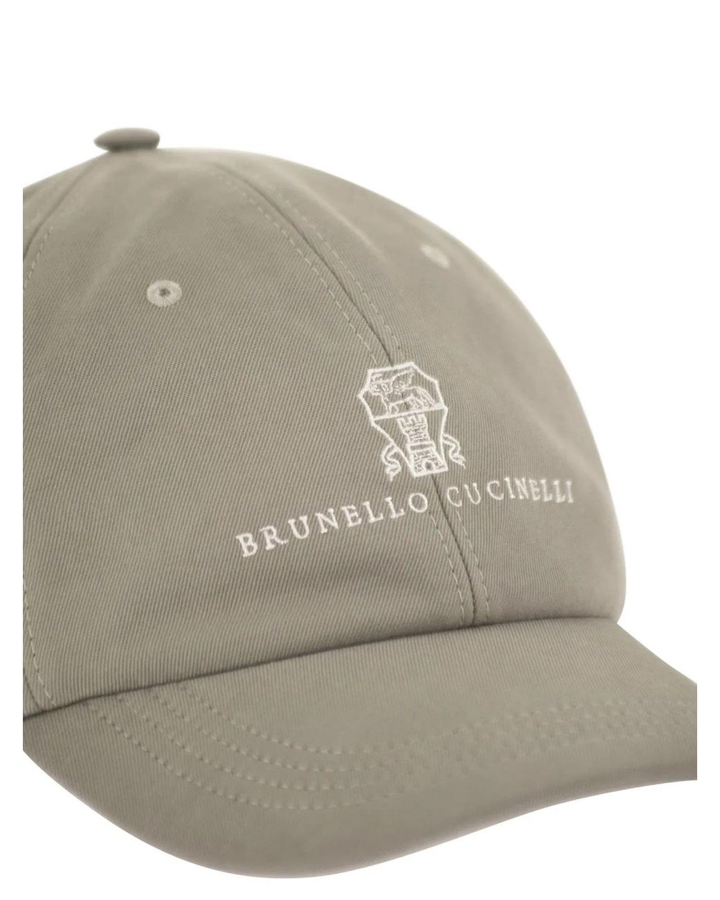 Brunello Cucinelli Gray Baseball Cap for men