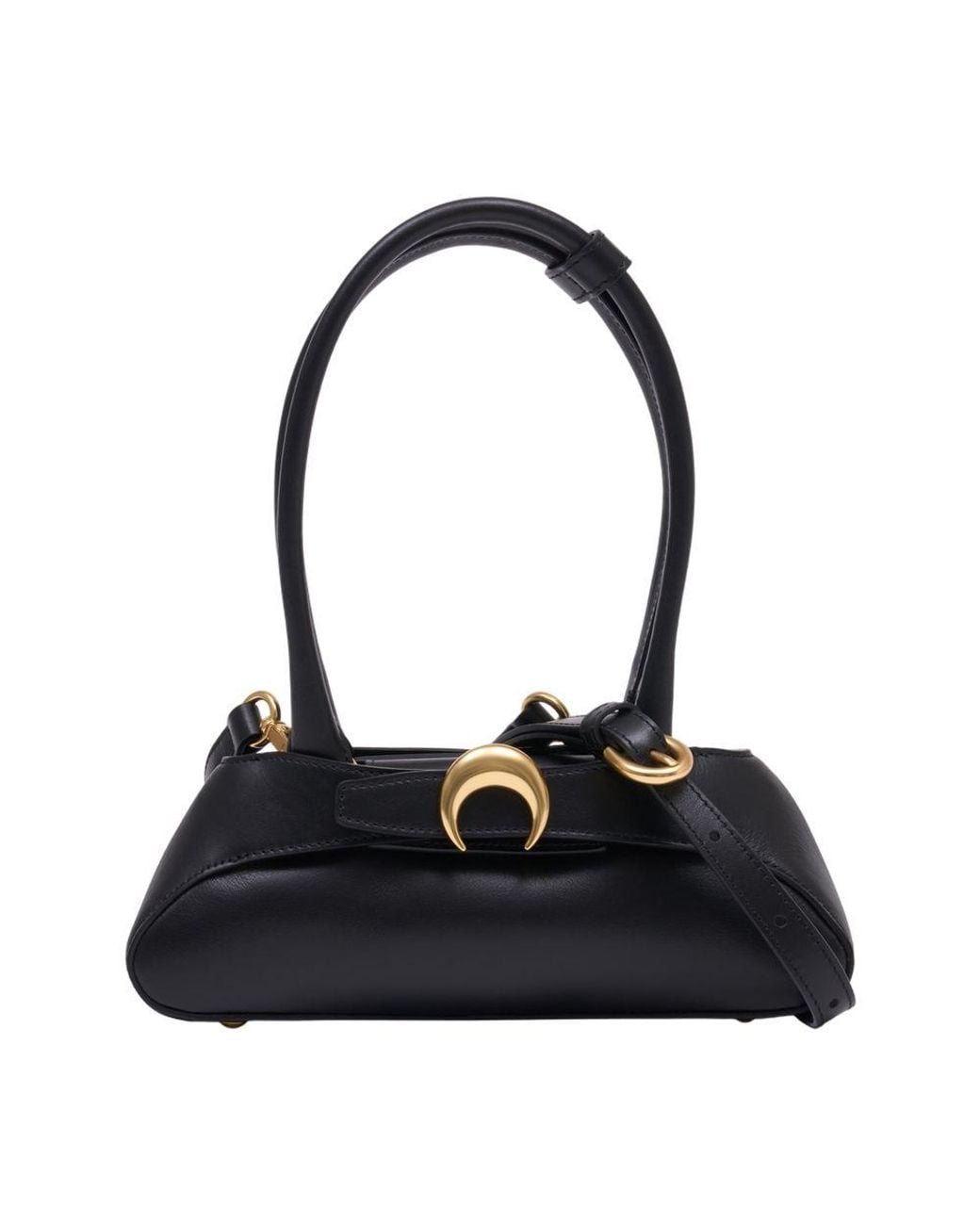 MARINE SERRE Black Aurora Mini Shoulder Bag
