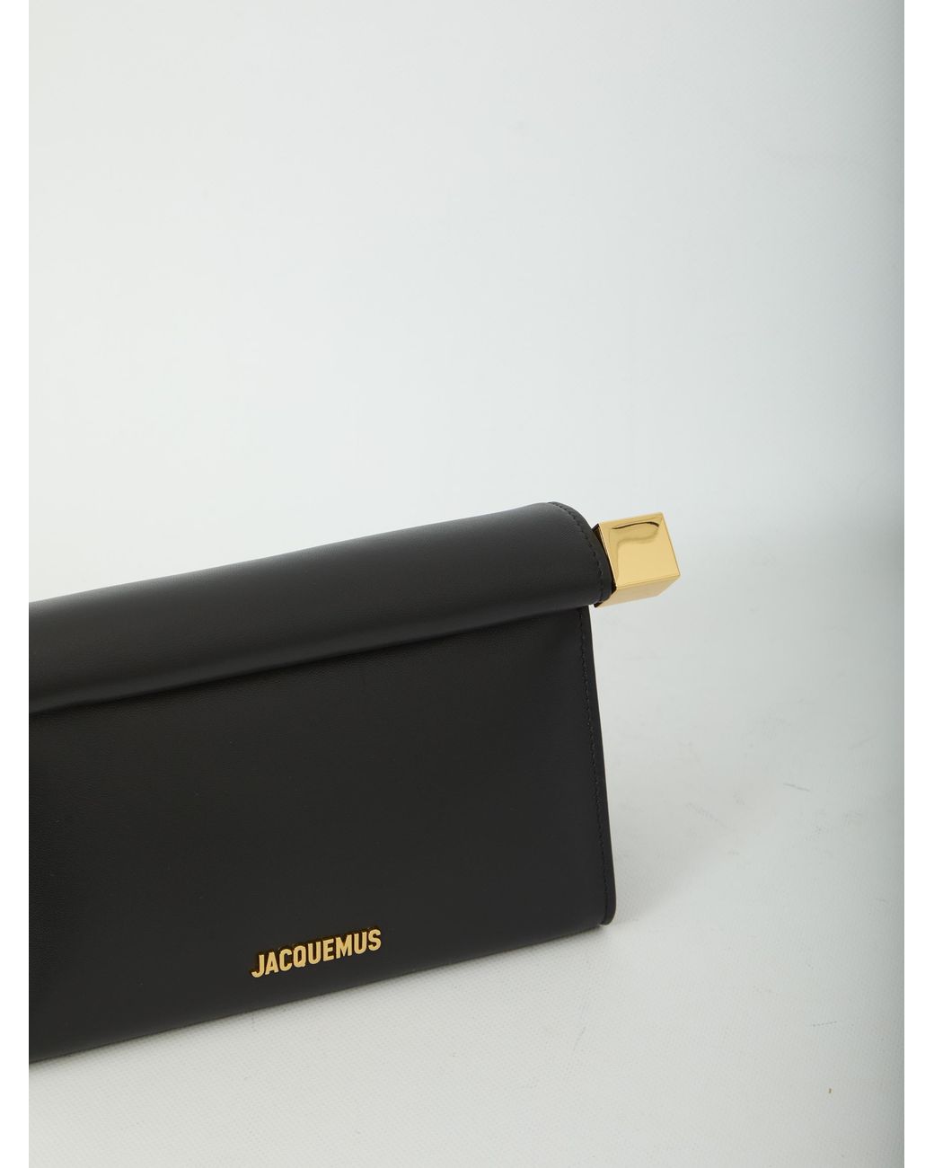 Jacquemus Gray Rond Carré Leather Shoulder Bag