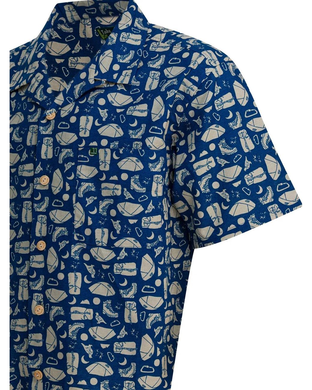 Montbell Blue "Take Loha Yamadougu" Shirt for men