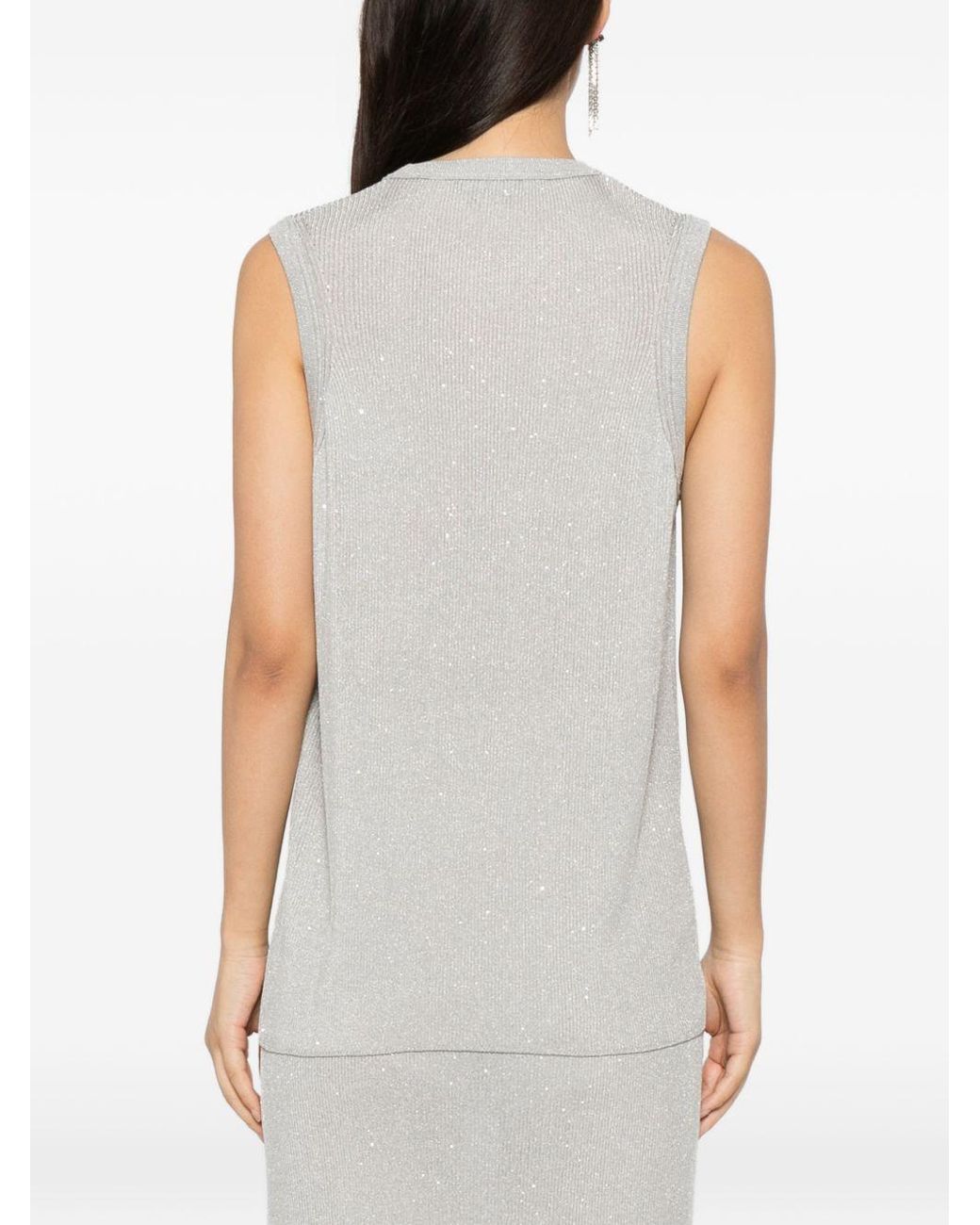 Tom Ford Gray Sequined Top