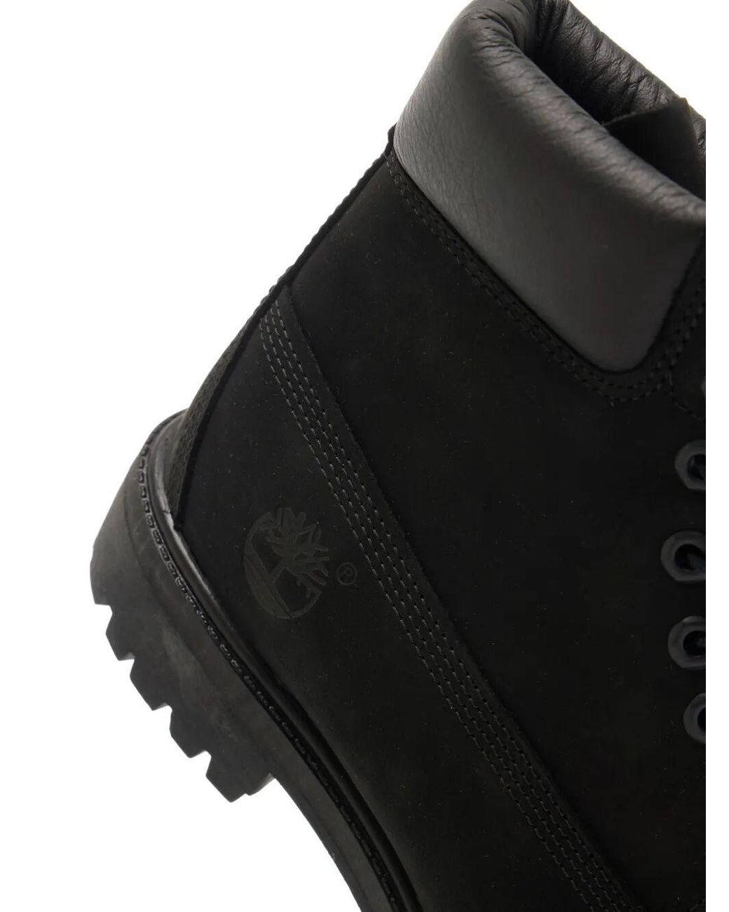 Timberland Black Premium 6 Inch Lace Up Waterproof" Boot