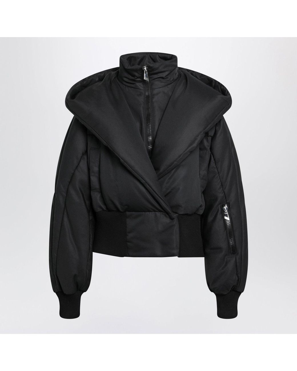 The Attico Black Quilted Cottonblend Puffer Jacket
