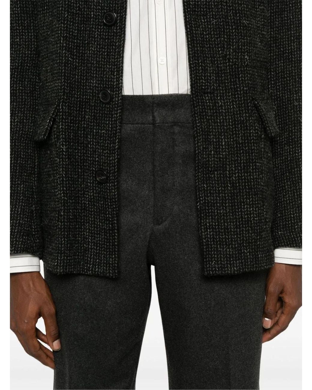 Fendi Blue Dark Stretch Cashmere Pant for men