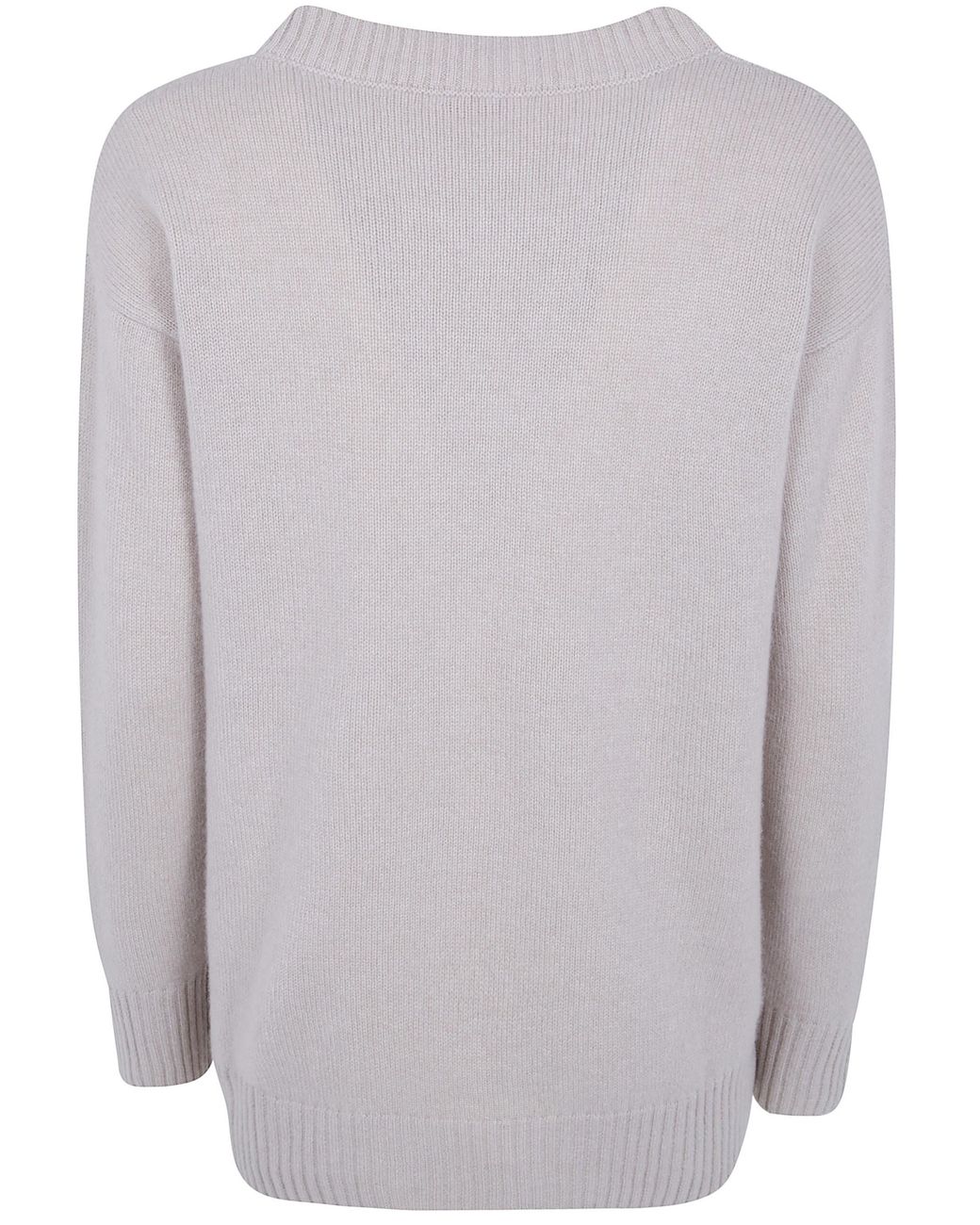 Rossopuro Gray Long Sleeved Boat Neckline Over Sweater