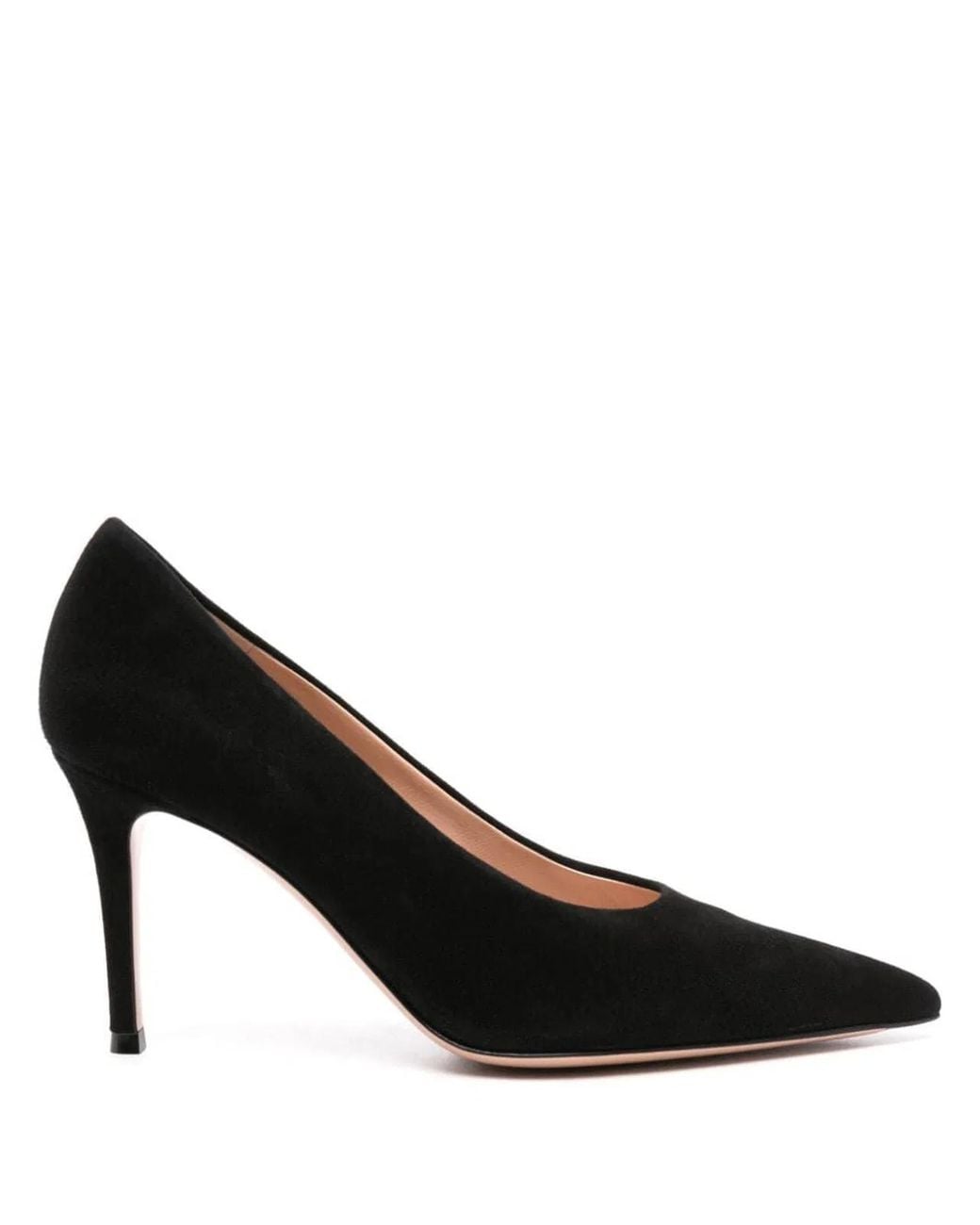 Gianvito Rossi Black Shoes Camoscio