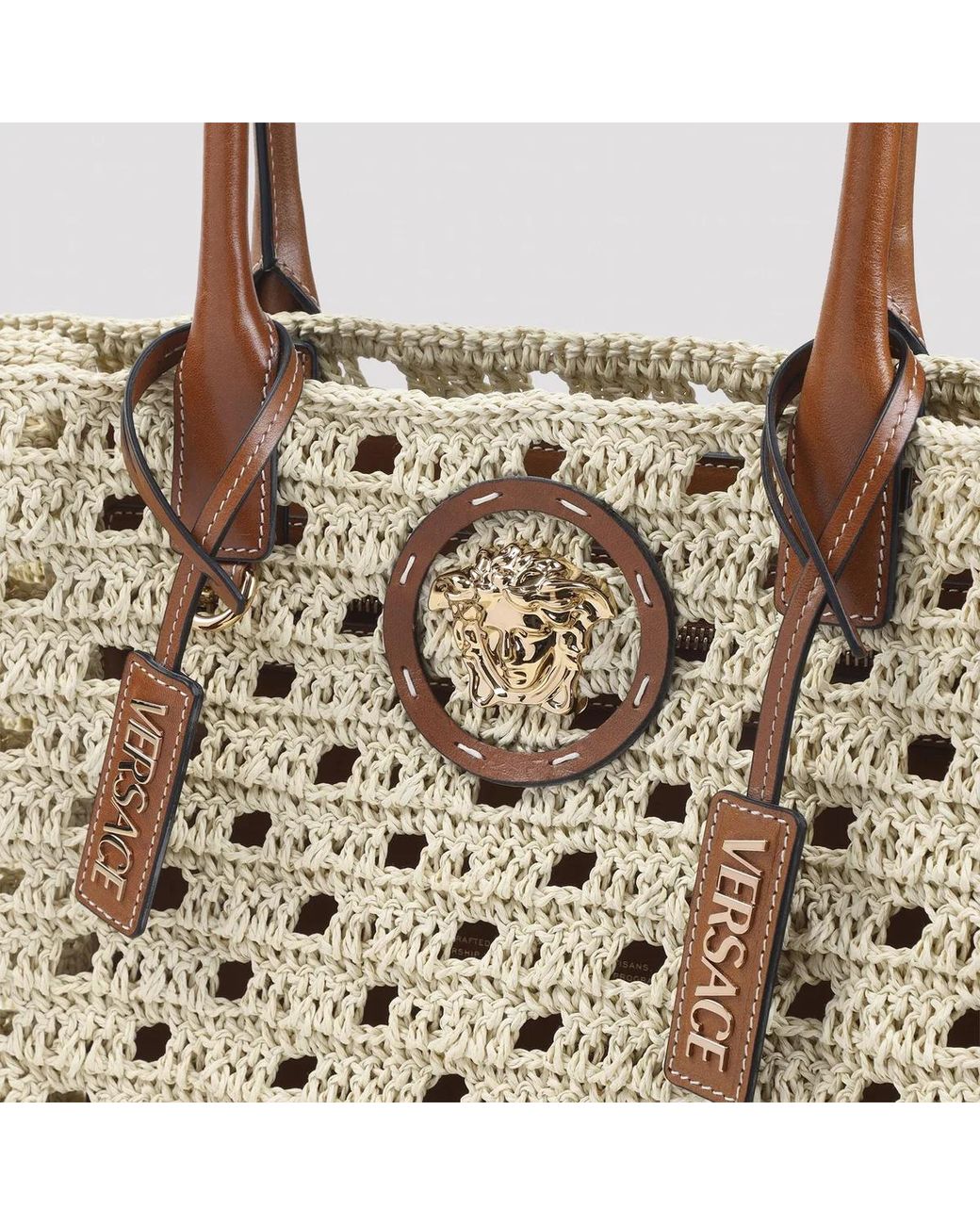 Versace Natural Medusa Tote Bag