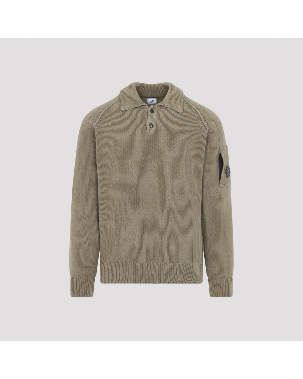 C P Company Green C.P.Company Ermine Chenille Polo for men